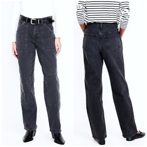 Old Navy : size : 12 : black charcoal high waisted OG loose utility denim jeans